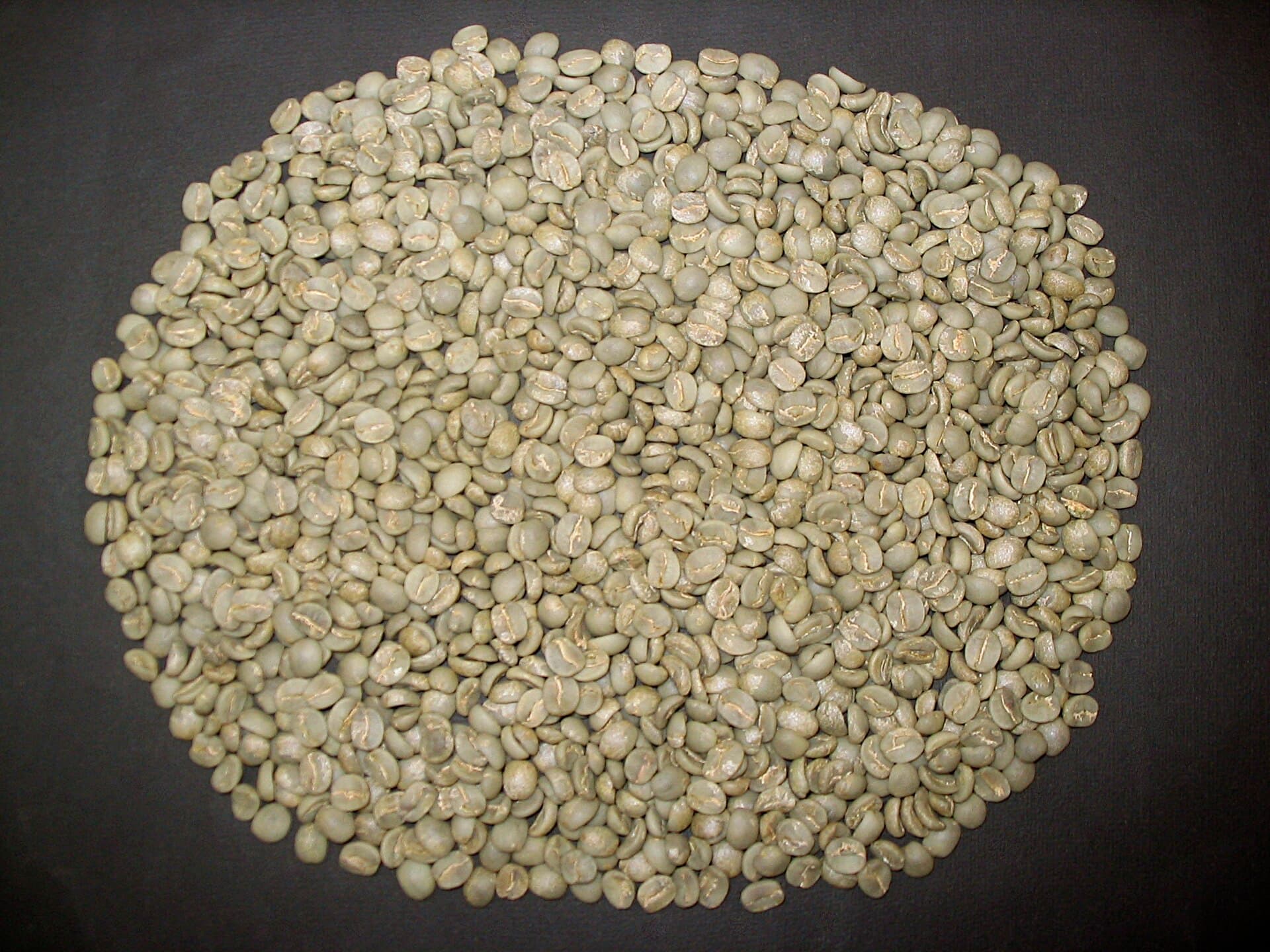 Green coffee beans before roasting