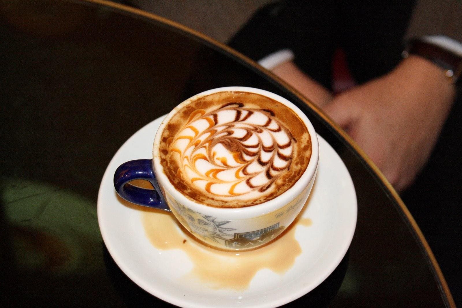 Latte art in the cup