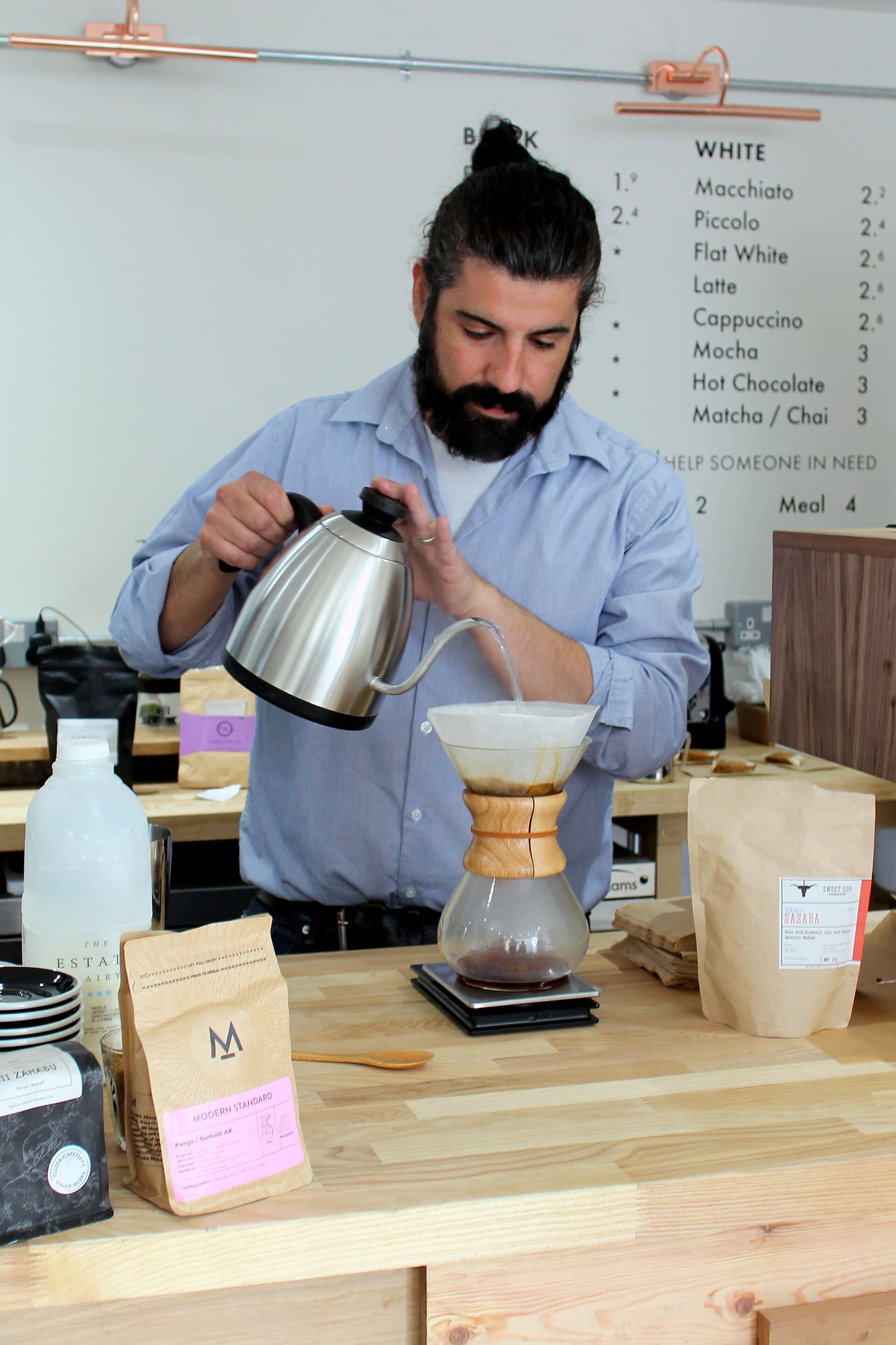 Chemex on the brew bar